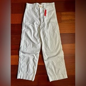 Marine Layer Bridget Slim Wide Leg Crop in White